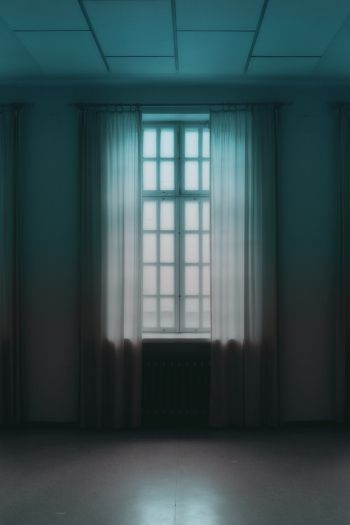 windows, tulle, room Wallpaper 640x960