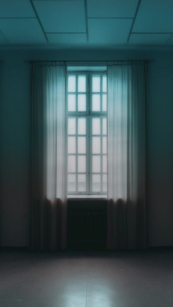 windows, tulle, room Wallpaper 640x1136