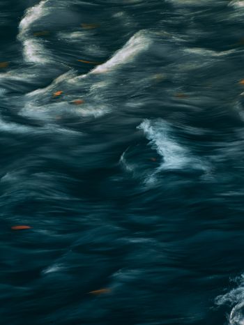 art, waves, sea Wallpaper 1668x2224
