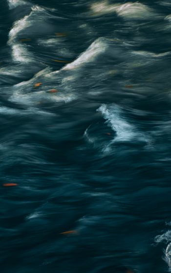 art, waves, sea Wallpaper 1752x2800