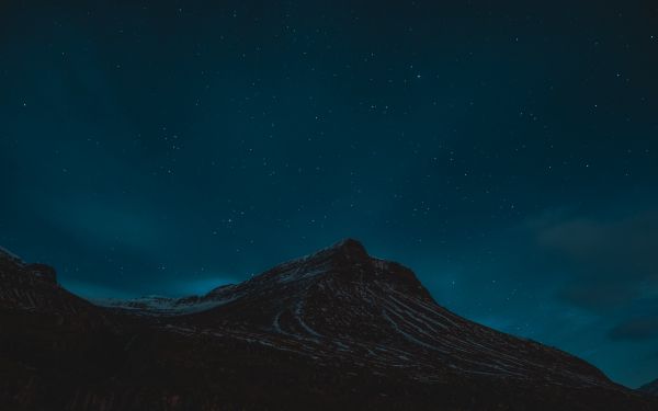Iceland, mountains, starry night Wallpaper 1920x1200