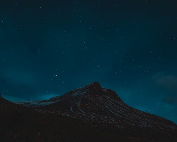 Iceland, mountains, starry night Wallpaper 1280x1024