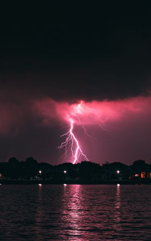 thunderstorm, lightning, night Wallpaper 1752x2800