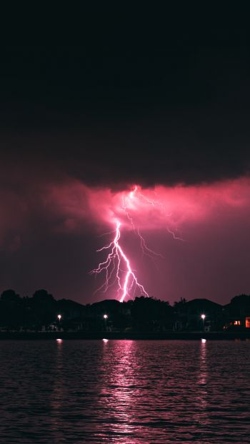 thunderstorm, lightning, night Wallpaper 720x1280