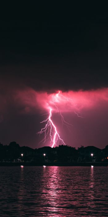 thunderstorm, lightning, night Wallpaper 720x1440