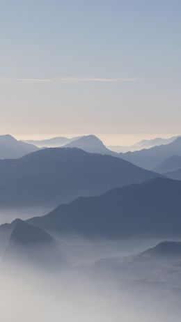 mountains, Italy, clouds Wallpaper 1080x1920