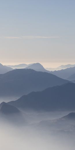 mountains, Italy, clouds Wallpaper 720x1440