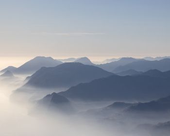 Обои 1280x1024 горы, Италия, облака