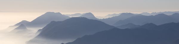 mountains, Italy, clouds Wallpaper 1590x400