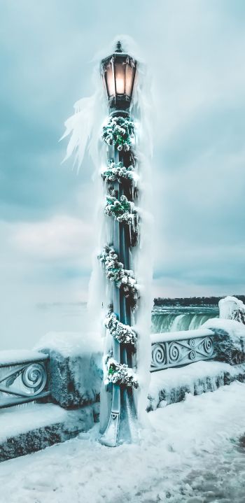 Niagara Falls, Canada, lantern Wallpaper 1440x2960