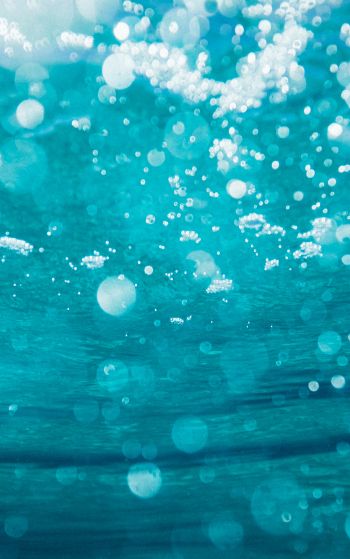 underwater, bubbles Wallpaper 1752x2800