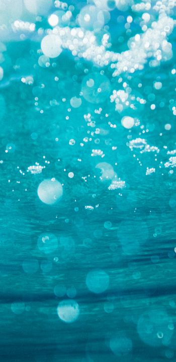 underwater, bubbles Wallpaper 1080x2220