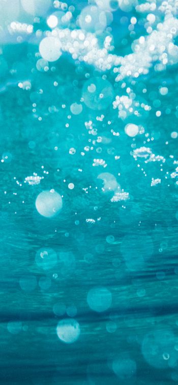 underwater, bubbles Wallpaper 1242x2688