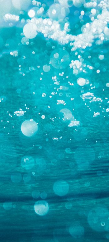underwater, bubbles Wallpaper 1440x3200