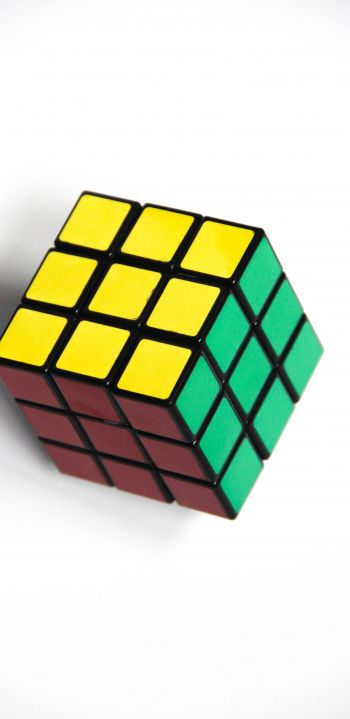 Обои 1080x2220 головоломка, кубик Рубика