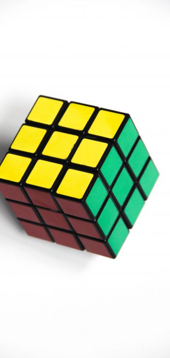 Обои 1080x2280 головоломка, кубик Рубика