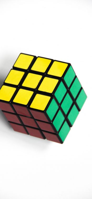 Обои 1080x2340 головоломка, кубик Рубика