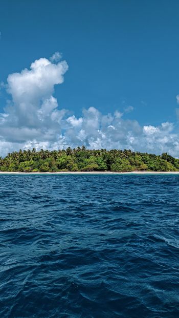 Обои 640x1136 Мальдивы, остров, океан