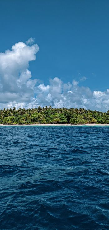 Обои 720x1520 Мальдивы, остров, океан