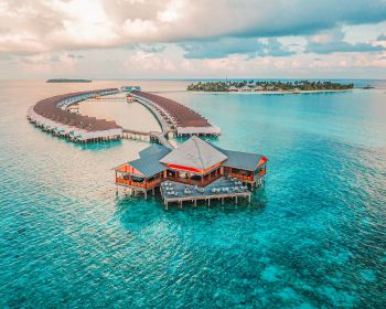 Обои 1280x1024 Мальдивы, океан, курорт
