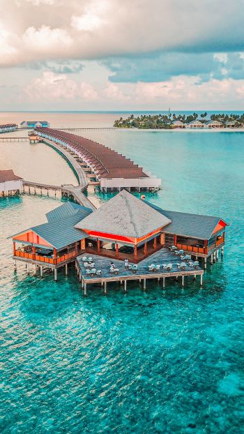 Обои 750x1334 Мальдивы, океан, курорт