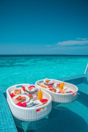 Maldives, azure, aesthetics Wallpaper 640x960