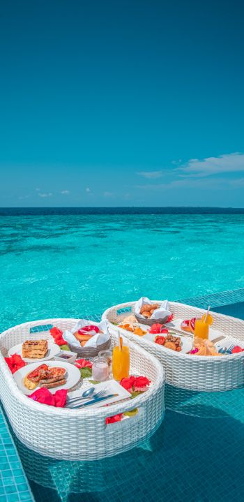 Maldives, azure, aesthetics Wallpaper 1080x2220