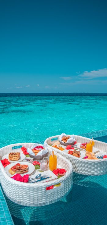 Maldives, azure, aesthetics Wallpaper 720x1520