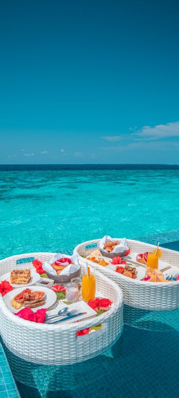 Maldives, azure, aesthetics Wallpaper 1080x2400