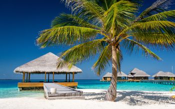Обои 2560x1600 Мальдивы, пляж, отпуск