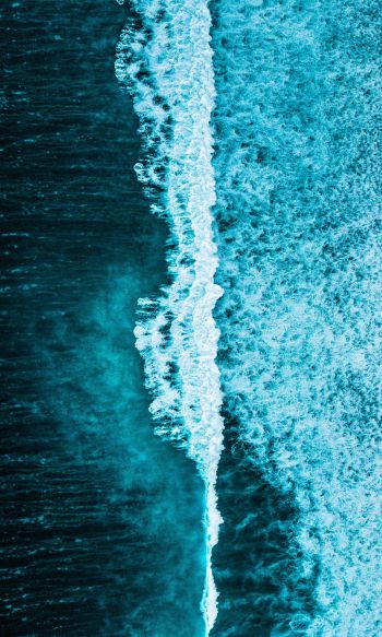sea waves, top view, blue Wallpaper 1200x2000