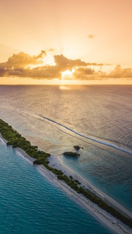 Maldives, sunset, landscape Wallpaper 640x1136
