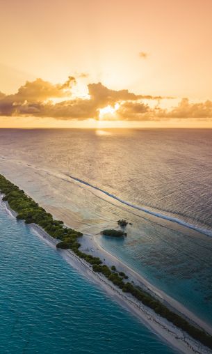 Maldives, sunset, landscape Wallpaper 1200x2000