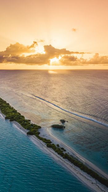 Maldives, sunset, landscape Wallpaper 1080x1920