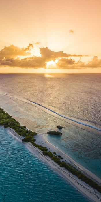 Maldives, sunset, landscape Wallpaper 720x1440