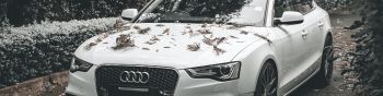Audi A5, autumn, sports car Wallpaper 1590x400