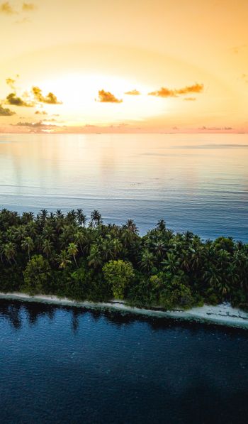 Maldives, island, sunset Wallpaper 600x1024