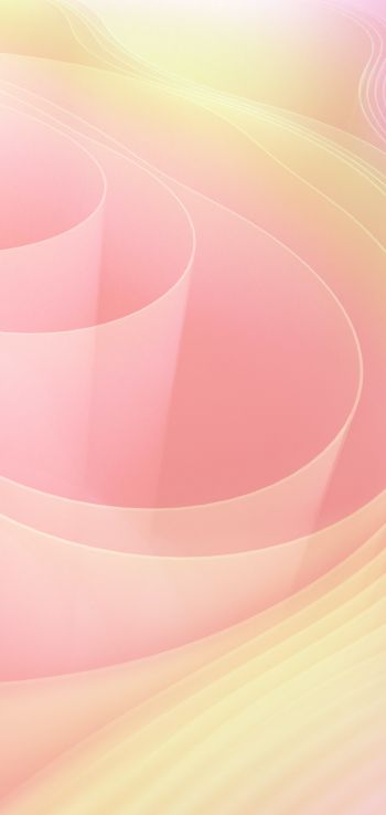 3D, pink, abstraction Wallpaper 1080x2280