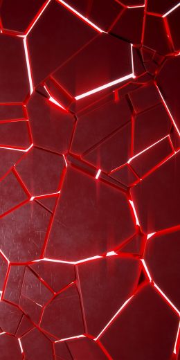 3D, abstraction, red Wallpaper 720x1440