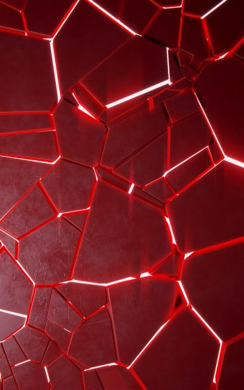 3D, abstraction, red Wallpaper 800x1280