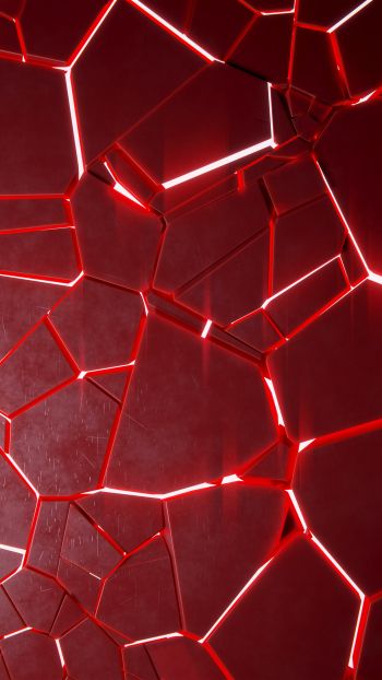 3D, abstraction, red Wallpaper 2160x3840