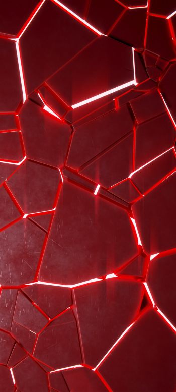 3D, abstraction, red Wallpaper 720x1600