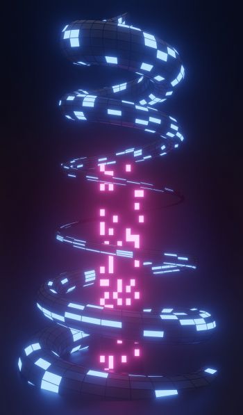 3D, helix, abstraction Wallpaper 600x1024