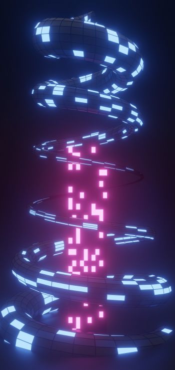 3D, helix, abstraction Wallpaper 720x1520