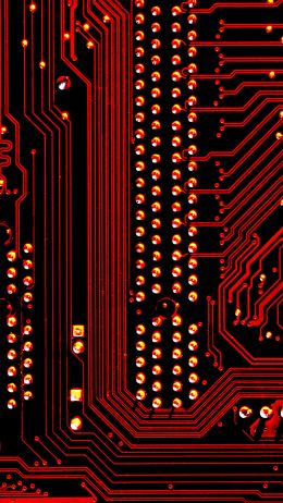 electronics, chip, red Wallpaper 1440x2560