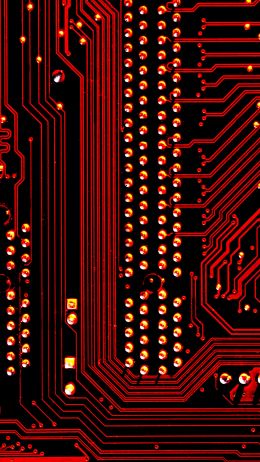 electronics, chip, red Wallpaper 1080x1920