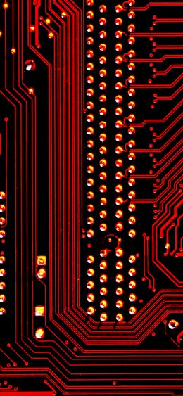 electronics, chip, red Wallpaper 1080x2340
