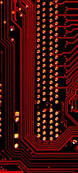 electronics, chip, red Wallpaper 1080x2400