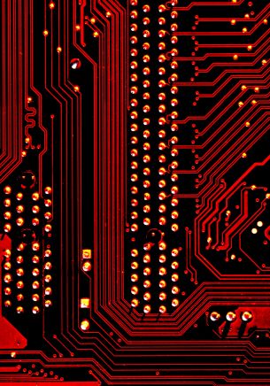 electronics, chip, red Wallpaper 1668x2388