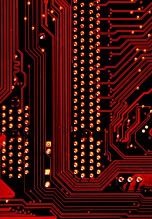 electronics, chip, red Wallpaper 1640x2360